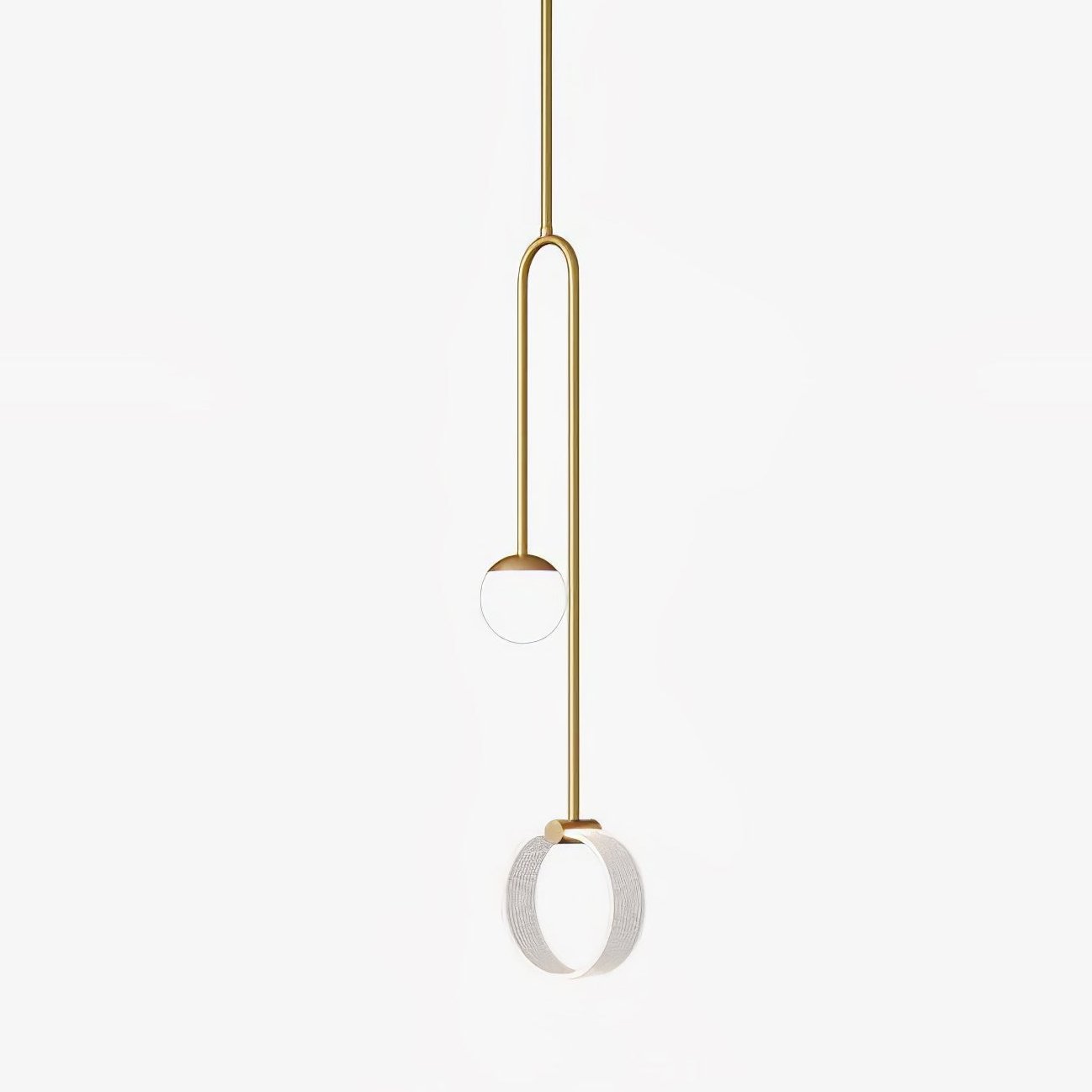 Modern Ferra Minimalist LED Pendant Light with Adjustable Rod for Living Room and Bedroom
