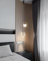 Modern Ferra Minimalist LED Pendant Light with Adjustable Rod for Living Room and Bedroom