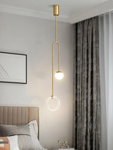 Modern Ferra Minimalist LED Pendant Light with Adjustable Rod for Living Room and Bedroom