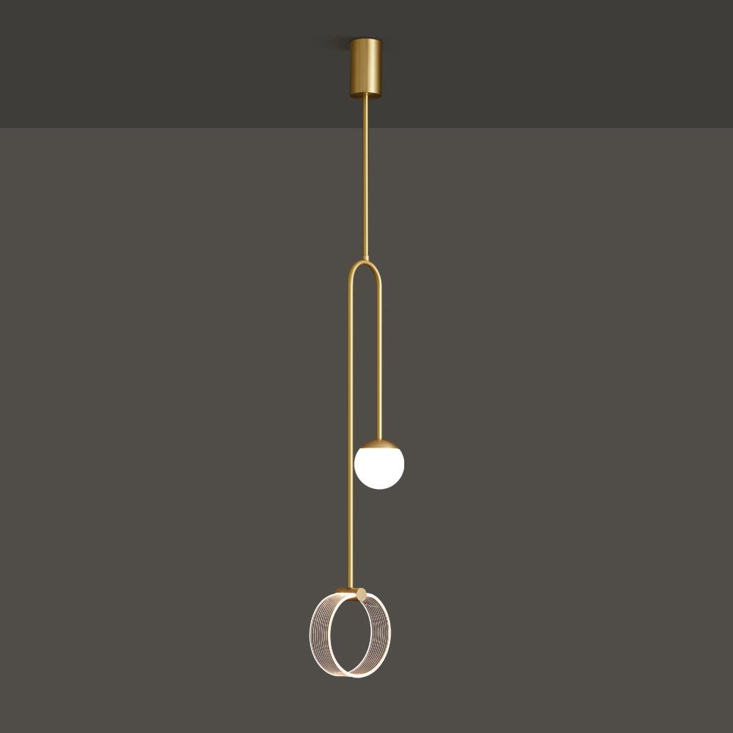 Modern Ferra Minimalist LED Pendant Light with Adjustable Rod for Living Room and Bedroom