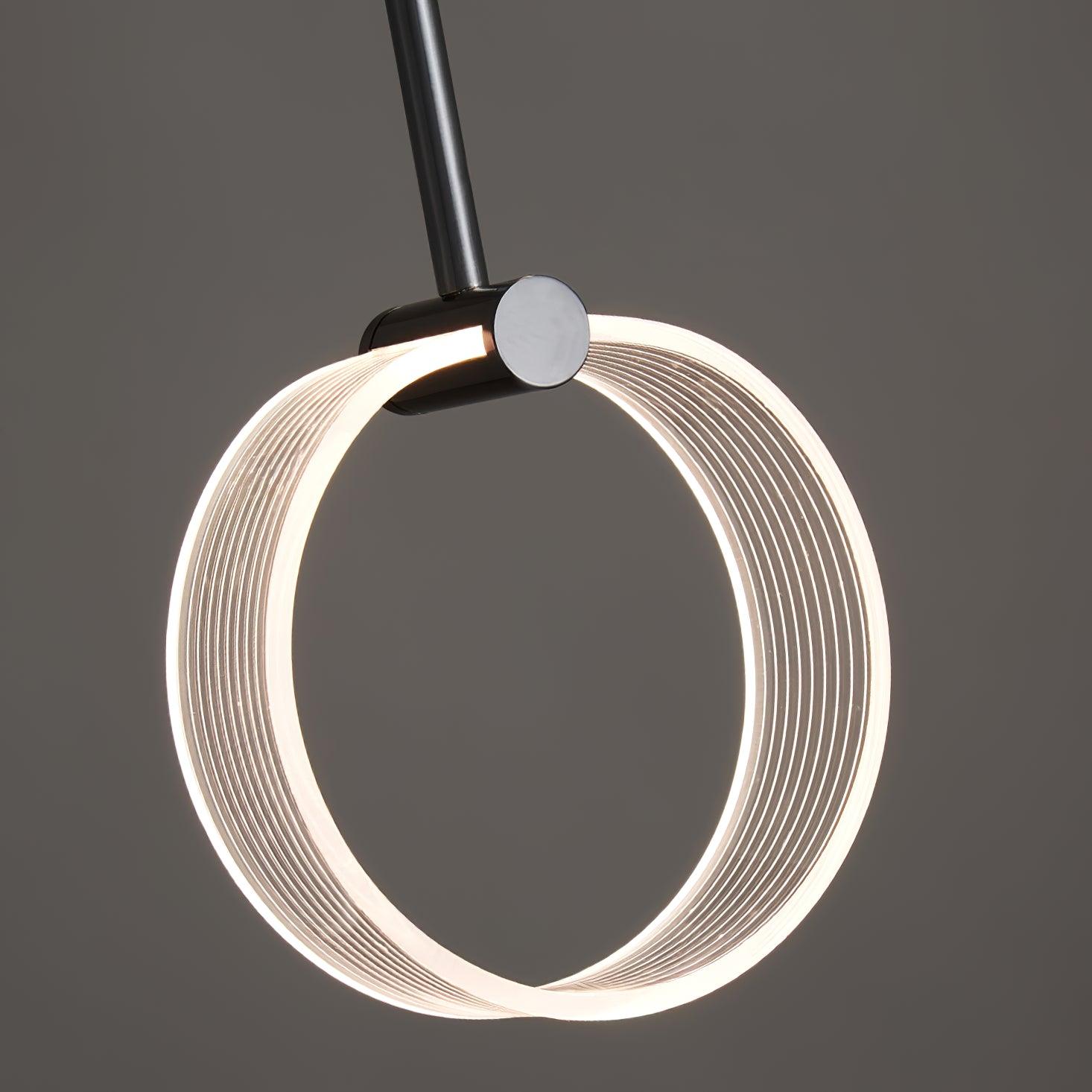 Modern Ferra Minimalist LED Pendant Light with Adjustable Rod for Living Room and Bedroom
