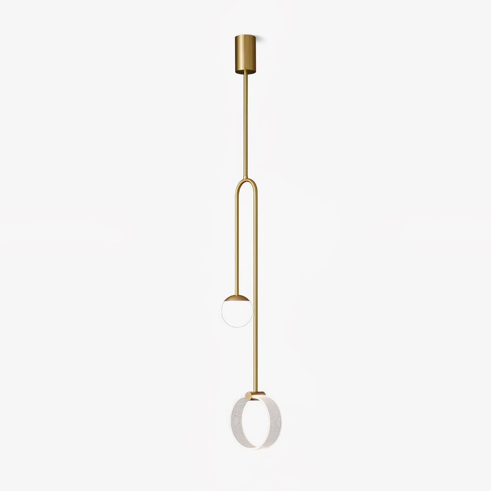Modern Ferra Minimalist LED Pendant Light with Adjustable Rod for Living Room and Bedroom