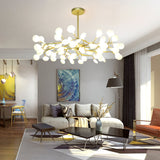 Modern Firefly Sputnik Chandelier LED Branching Pendant Light for Living Room