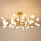 Modern Firefly Sputnik Chandelier LED Branching Pendant Light for Living Room