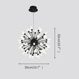 Modern Firework Sphere Cluster LED Chandelier Metal Acrylic Globe Pendant Ceiling Light
