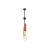 Modern First Dance Glass Globe Pendant Light with Red and Gold Metal Finish