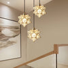 Modern Five Pointed Star Pendant Light 3 Step Dimming Iron Celestial Hanging Lamp