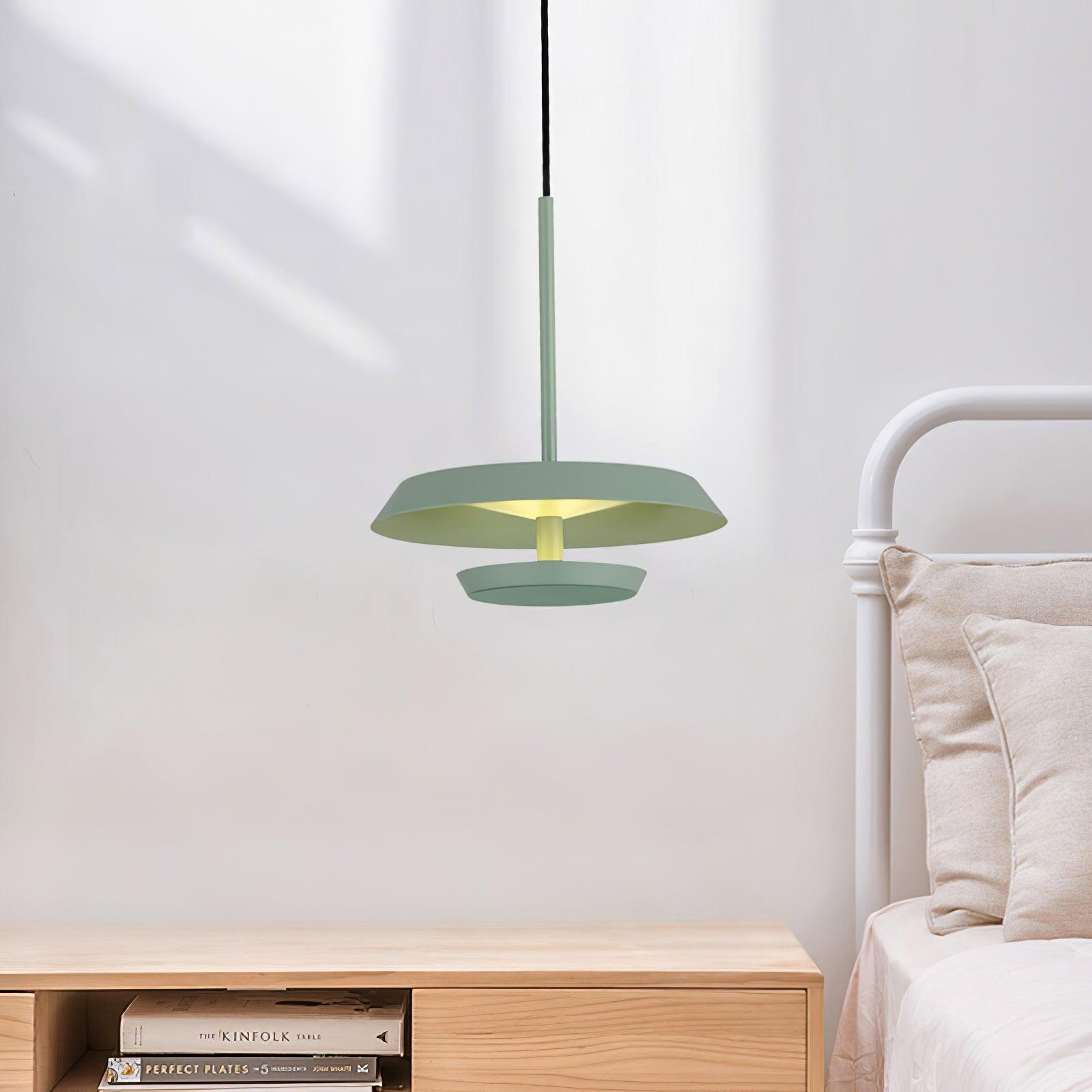 Modern Flat LED Pendant Light Aluminum Minimalist Hanging Lamp for Kitchen Island