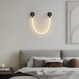 Modern Flexible LED Rope Wall Sconce Minimalist Decorative Atmosphere Light Fixture