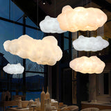 Modern Floating Cloud Pendant Light Ethereal White Hanging Ceiling Lamp for Bedroom and Nursery