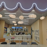 Modern Floating Cloud Pendant Light Ethereal White Hanging Ceiling Lamp for Bedroom and Nursery
