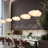 Modern Floating Cloud Pendant Light Ethereal White Hanging Ceiling Lamp for Bedroom and Nursery