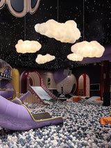 Modern Floating Cloud Pendant Light Ethereal White Hanging Ceiling Lamp for Bedroom and Nursery