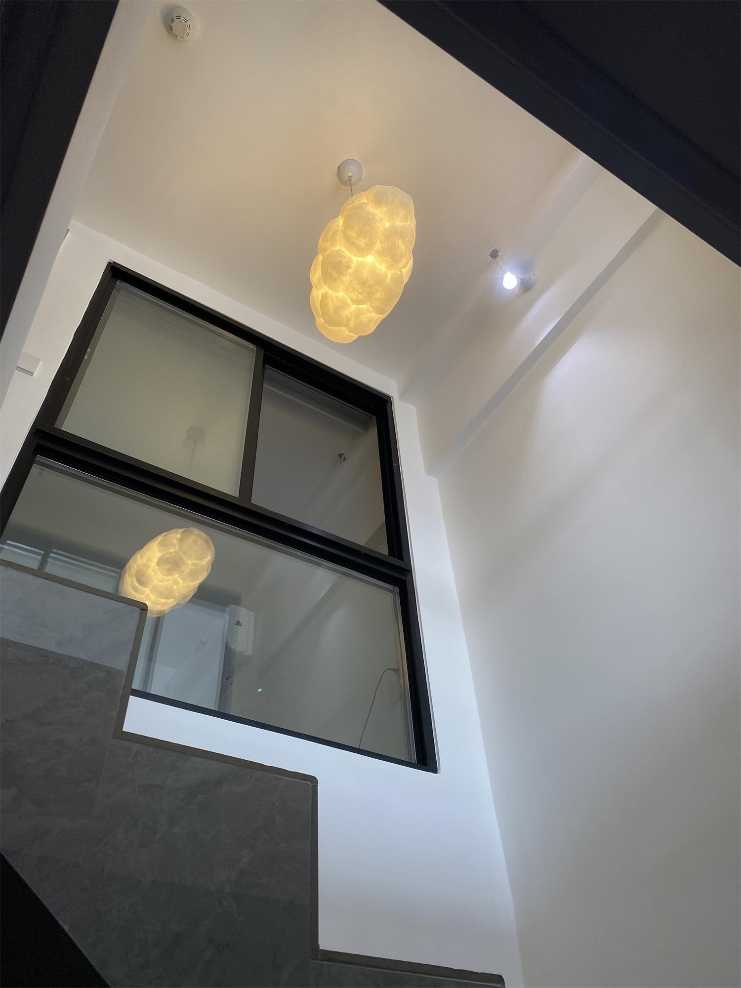 Modern Floating Cloud Pendant Light Ethereal White Hanging Ceiling Lamp for Bedroom and Nursery