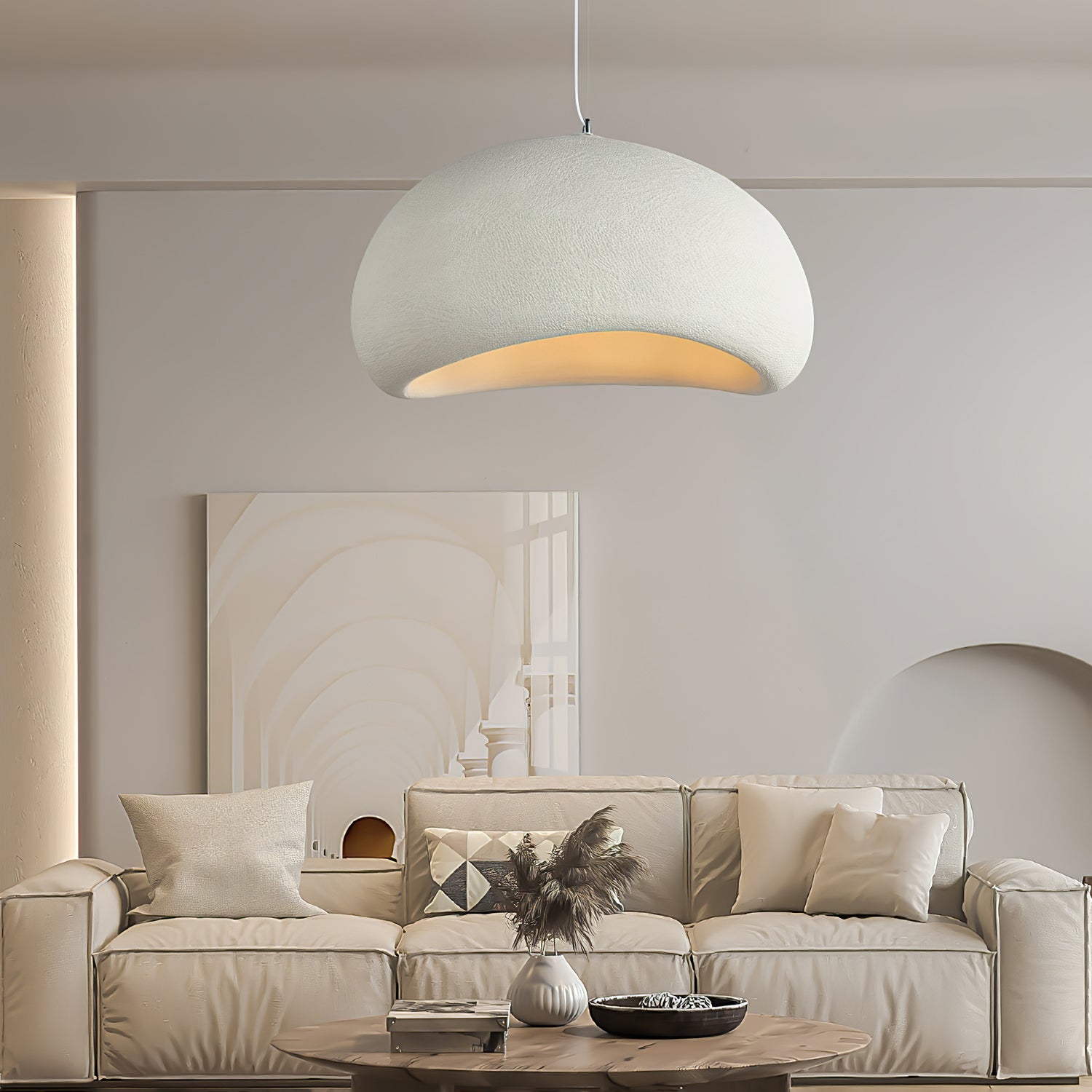 Modern Floating Cloud Pendant Light Spherical Hanging Ceiling Lamp for Living Room