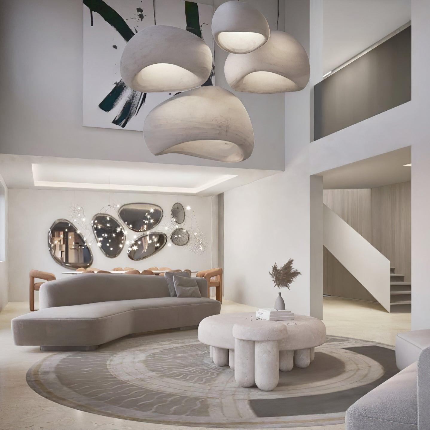 Modern Floating Cloud Pendant Light Spherical Hanging Ceiling Lamp for Living Room