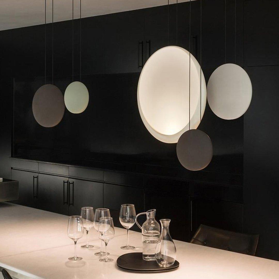 Modern Floating Orb LED Pendant Light Minimalist Cluster Disc Chandelier for Living Room