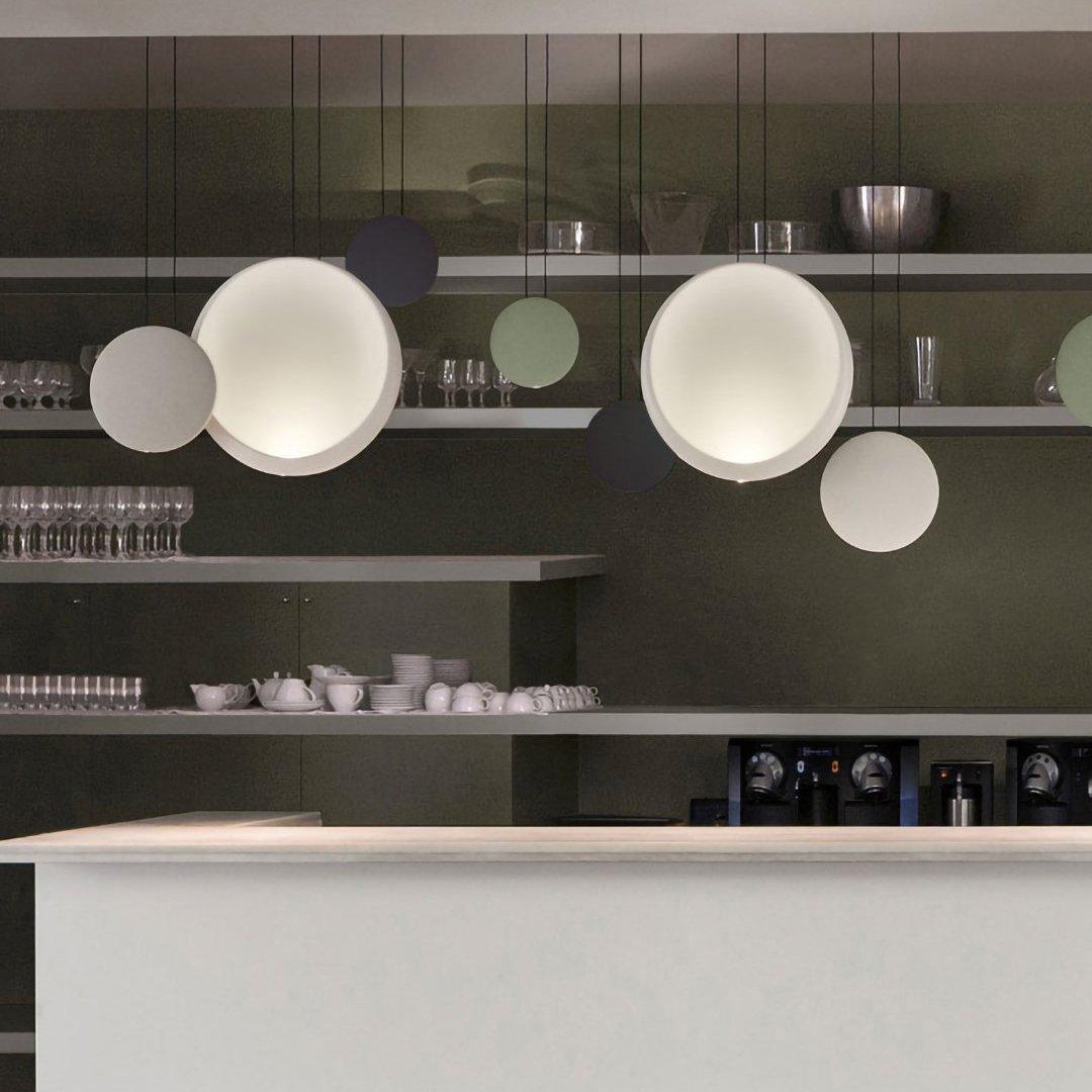 Modern Floating Orb LED Pendant Light Minimalist Cluster Disc Chandelier for Living Room