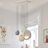 Modern Floating Orb LED Pendant Light Minimalist Cluster Disc Chandelier for Living Room