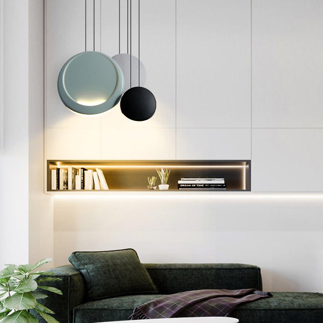 Modern Floating Orb LED Pendant Light Minimalist Cluster Disc Chandelier for Living Room