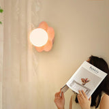 Modern Floral Resin Wall Sconce and Glass Ceiling Lamp for Indoor Lighting