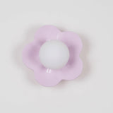 Modern Floral Resin Wall Sconce and Glass Ceiling Lamp for Indoor Lighting