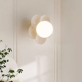 Modern Floral Resin Wall Sconce and Glass Ceiling Lamp for Indoor Lighting