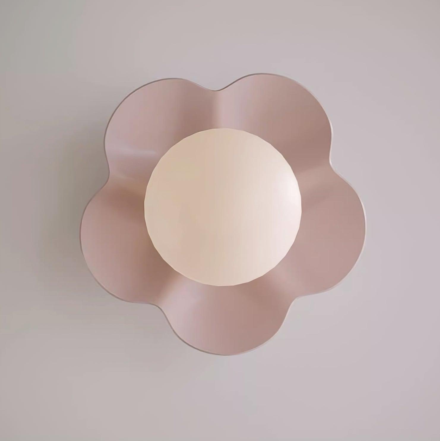 Modern Floral Resin Wall Sconce and Glass Ceiling Lamp for Indoor Lighting