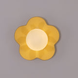 Modern Floral Resin Wall Sconce and Glass Ceiling Lamp for Indoor Lighting
