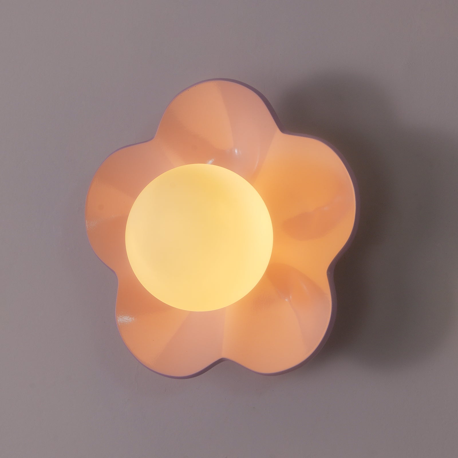 Modern Floral Resin Wall Sconce and Glass Ceiling Lamp for Indoor Lighting