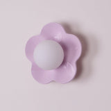 Modern Floral Resin Wall Sconce and Glass Ceiling Lamp for Indoor Lighting