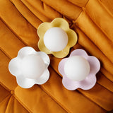 Modern Floral Resin Wall Sconce and Glass Ceiling Lamp for Indoor Lighting