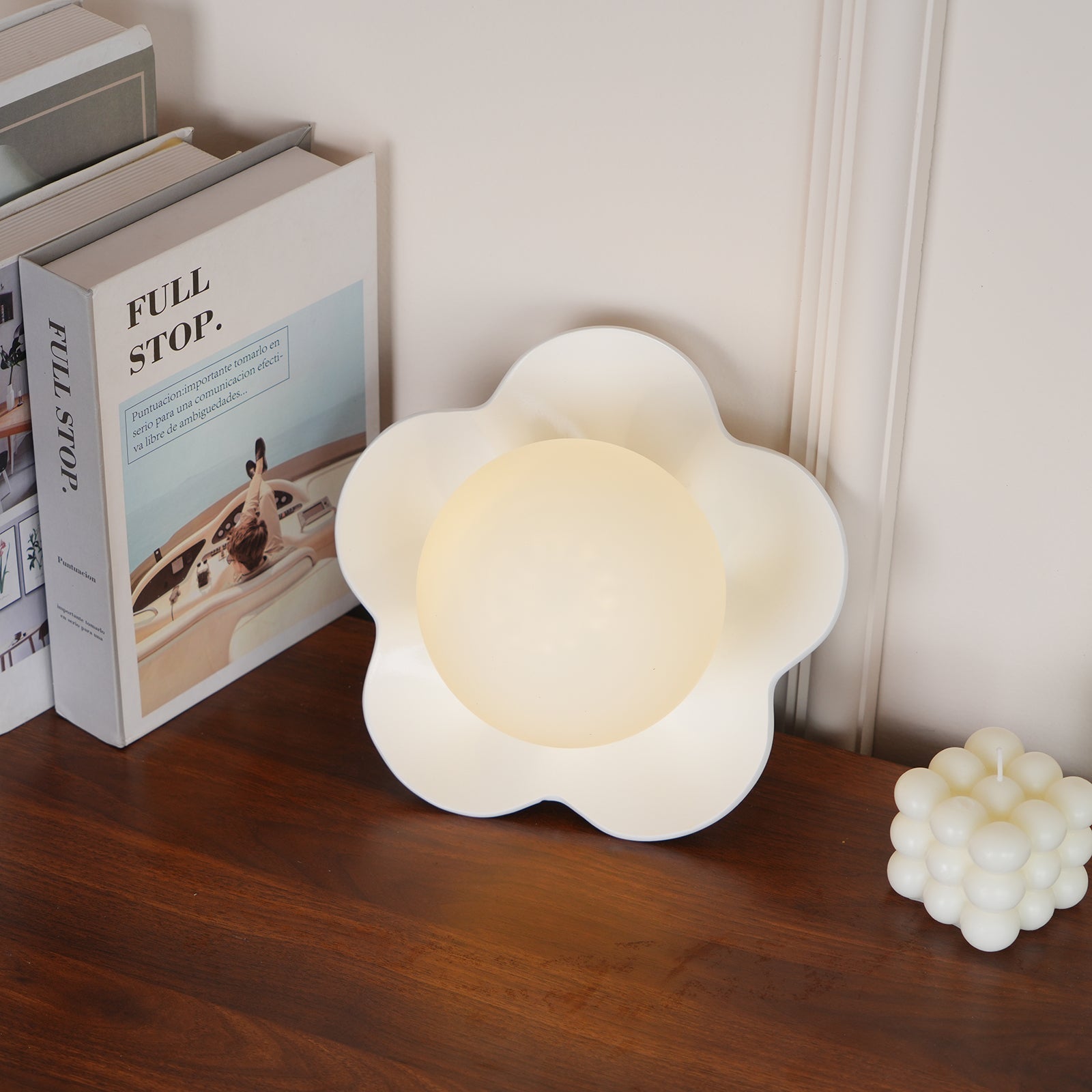 Modern Floral Resin Wall Sconce and Glass Ceiling Lamp for Indoor Lighting