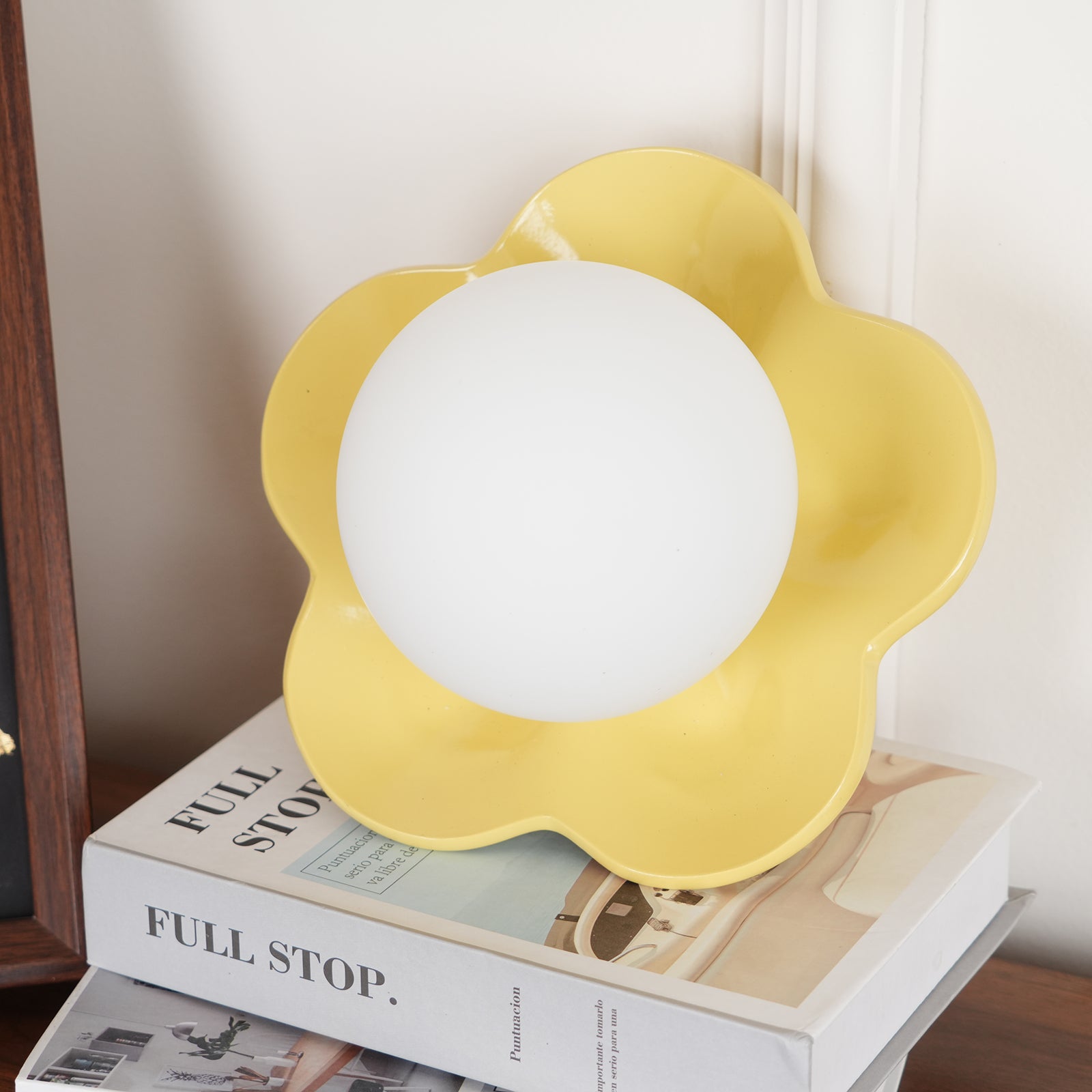 Modern Floral Resin Wall Sconce and Glass Ceiling Lamp for Indoor Lighting