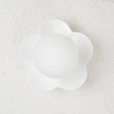 Modern Floral Resin Wall Sconce and Glass Ceiling Lamp for Indoor Lighting