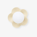 Modern Floral Resin Wall Sconce and Glass Ceiling Lamp for Indoor Lighting