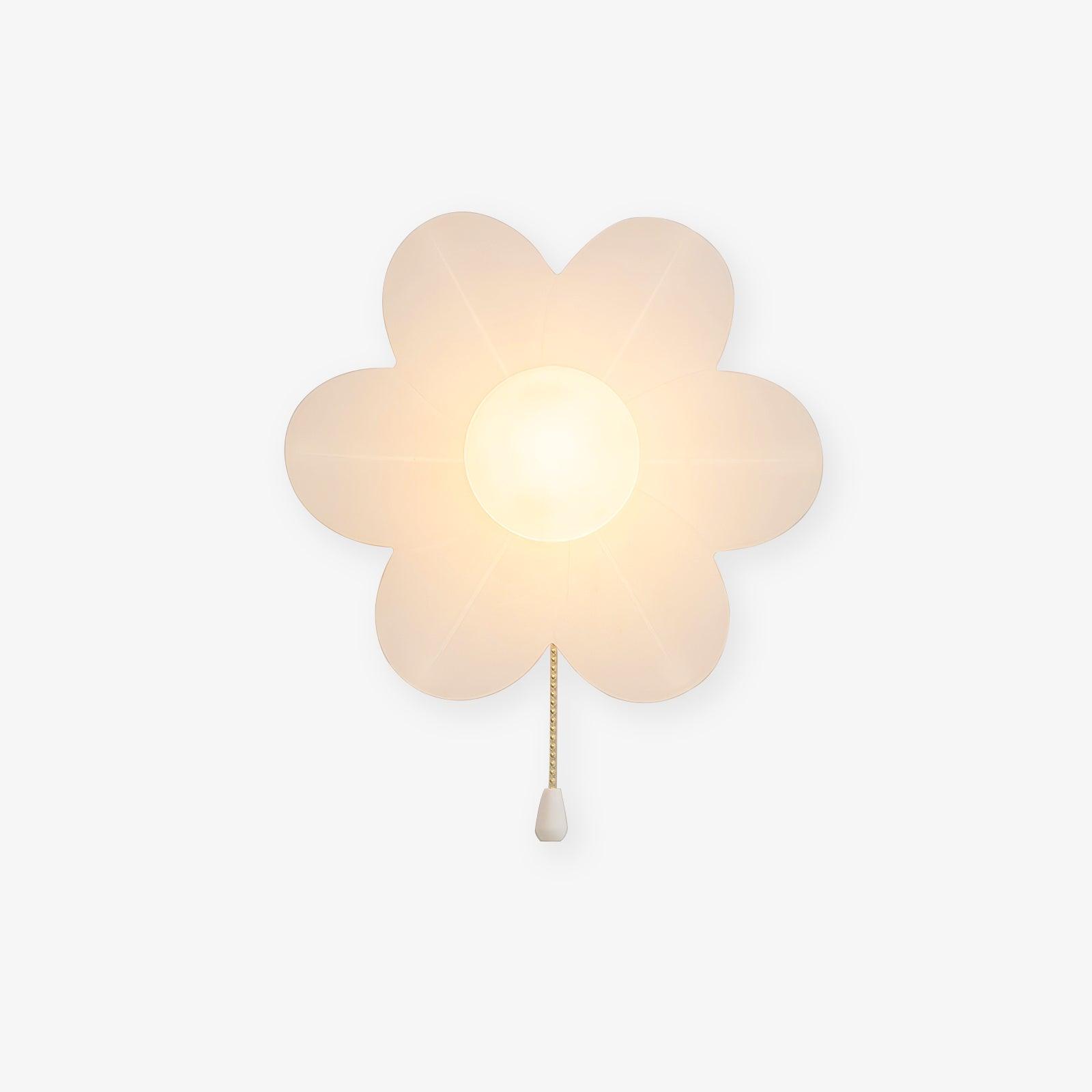 Modern Floral Resin Wall Sconce for Kids Bedroom and Nursery Lighting Decor
