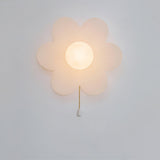 Modern Floral Resin Wall Sconce for Kids Bedroom and Nursery Lighting Decor