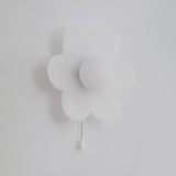 Modern Floral Resin Wall Sconce for Kids Bedroom and Nursery Lighting Decor