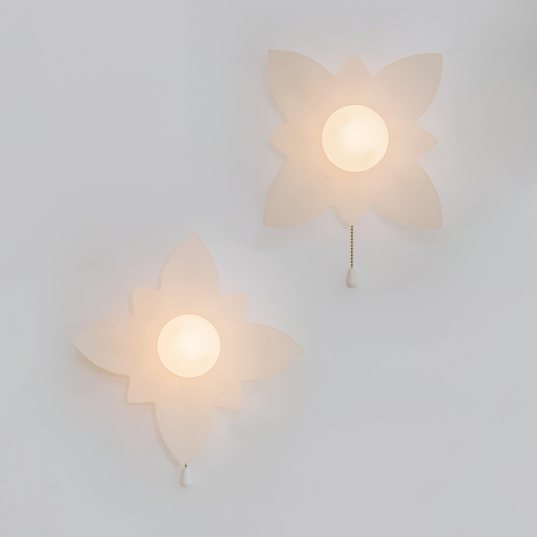 Modern Floral Resin Wall Sconce for Kids Bedroom and Nursery Lighting Decor