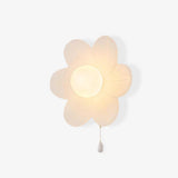 Modern Floral Resin Wall Sconce for Kids Bedroom and Nursery Lighting Decor