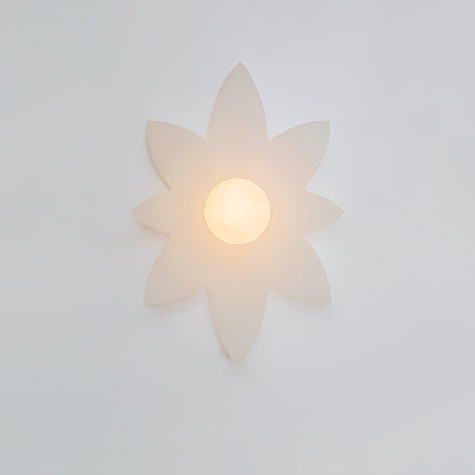 Modern Floral Resin Wall Sconce for Kids Bedroom and Nursery Lighting Decor
