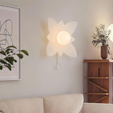 Modern Floral Resin Wall Sconce for Kids Bedroom and Nursery Lighting Decor