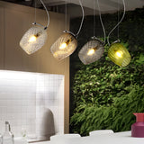 Modern Flower Bud Glass Cup Pendant Light Nordic Minimalist Hanging Lamp for Dining Room