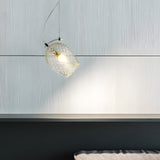 Modern Flower Bud Glass Cup Pendant Light Nordic Minimalist Hanging Lamp for Dining Room
