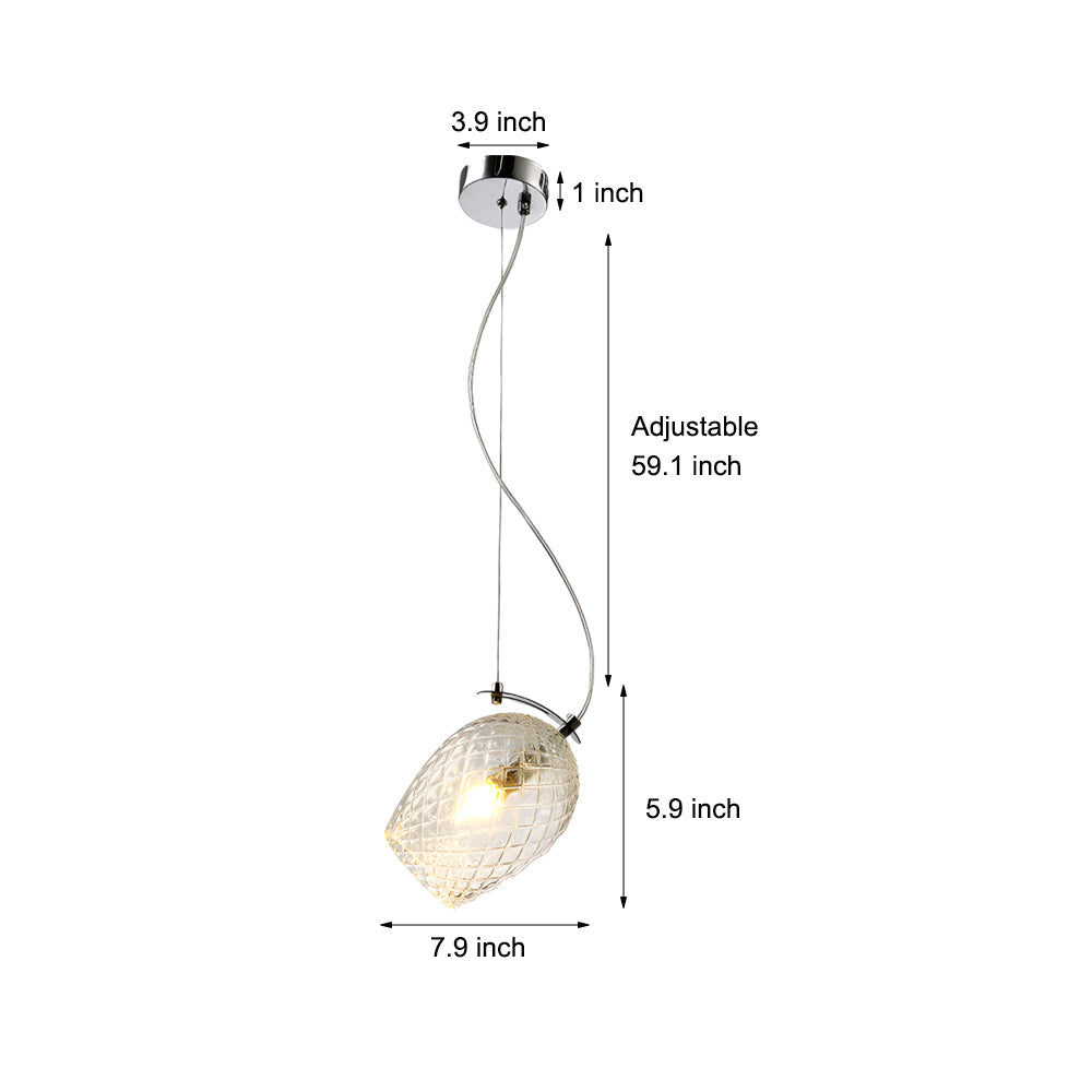 Modern Flower Bud Glass Cup Pendant Light Nordic Minimalist Hanging Lamp for Dining Room