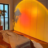 Modern Flower Bud Sunset Rainbow LED Projection Table Lamp USB Powered Mood Lighting