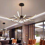 Modern Flower LED Chandelier Dimmable Nordic Pendant Light for Living Room Dining Bedroom