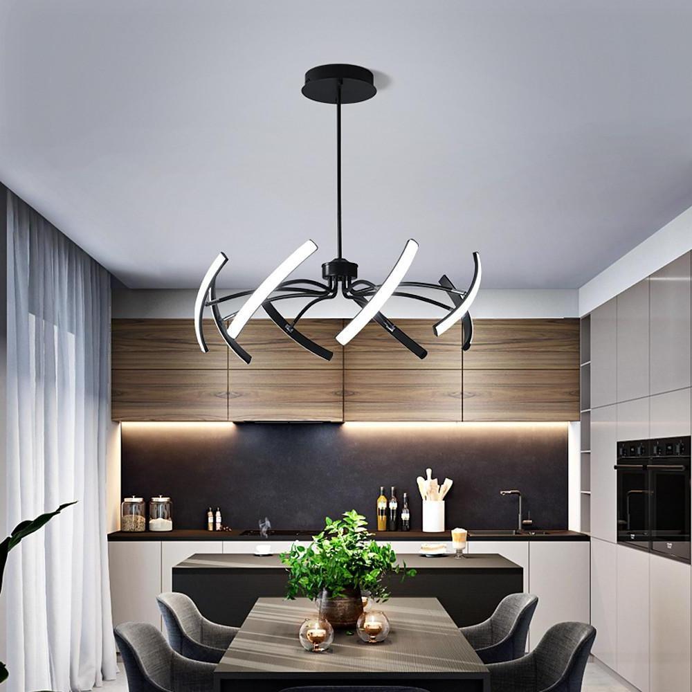 Modern Flower LED Chandelier Dimmable Nordic Pendant Light for Living Room Dining Bedroom