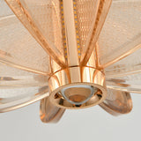 Modern Flower Shape Acrylic Pendant Light Creative Luxury Hanging Chandelier for Living Room